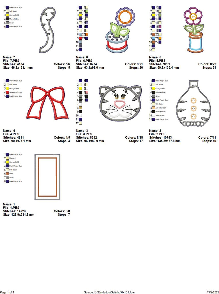 Seamstress Kitten - ITH Project - Machine Embroidery Design