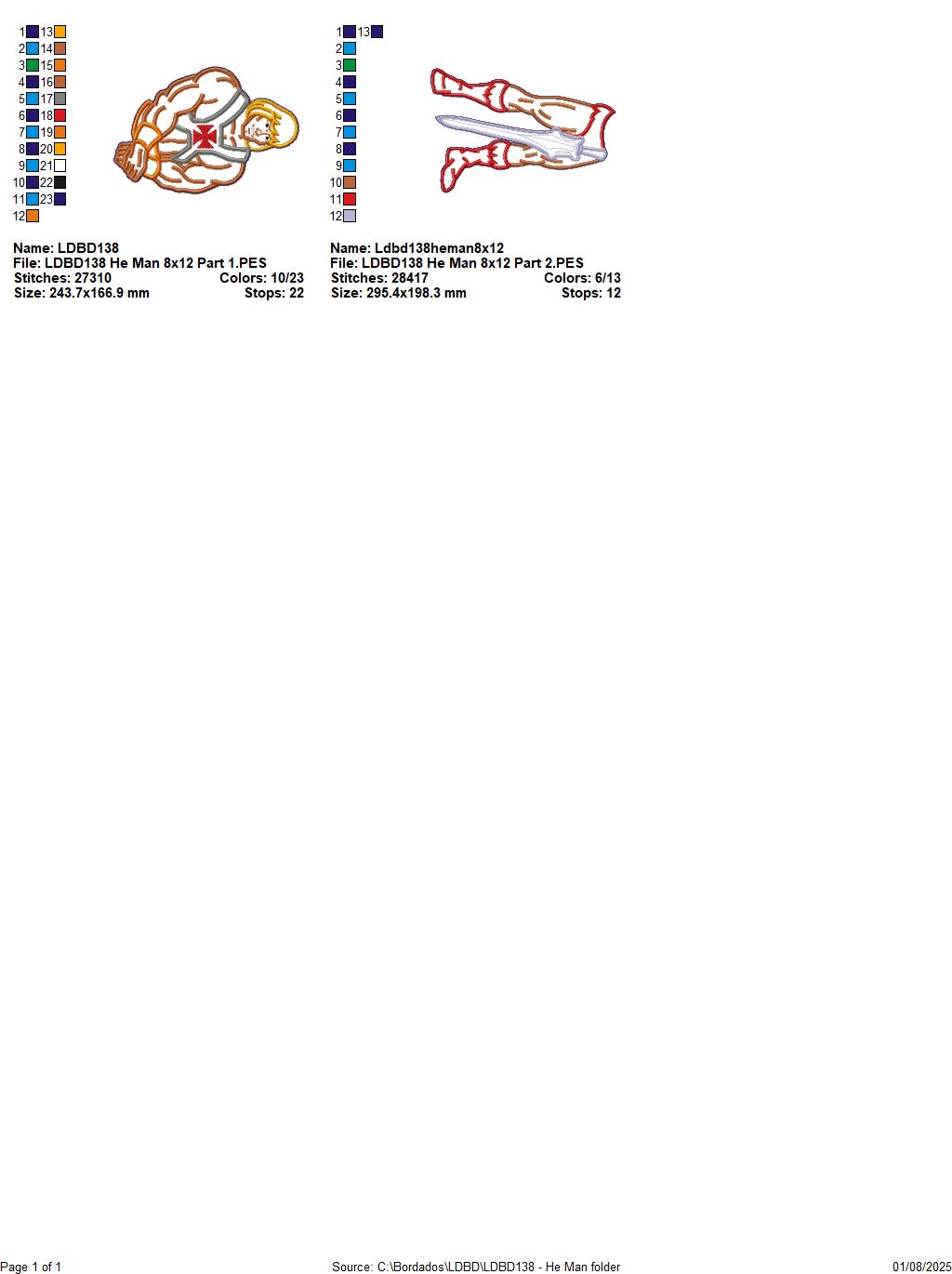 He-Man – ITH Project – Machine Embroidery Design