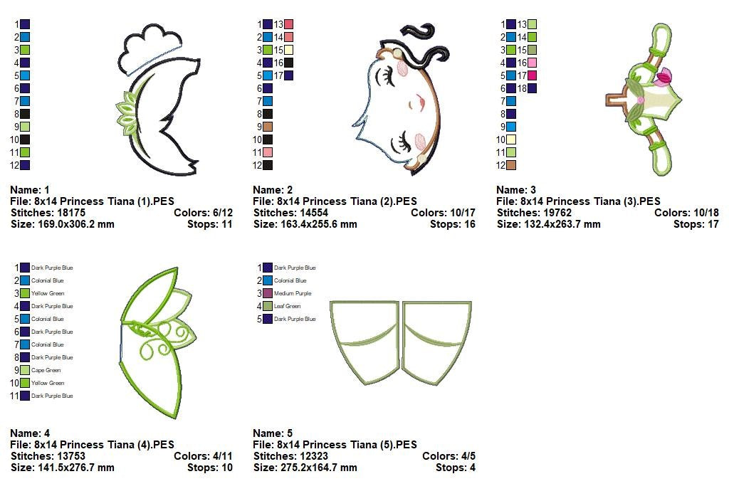 Princess Tiana β ITH Project β Machine Embroidery Design