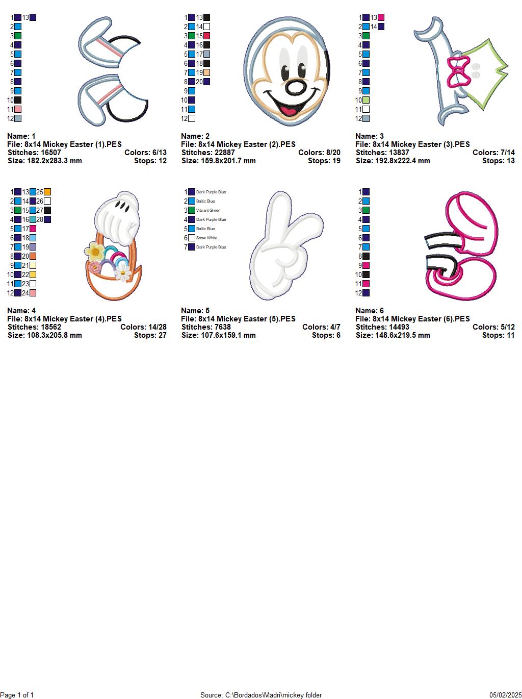 Mickey Easter - ITH Project - Machine Embroidery Design