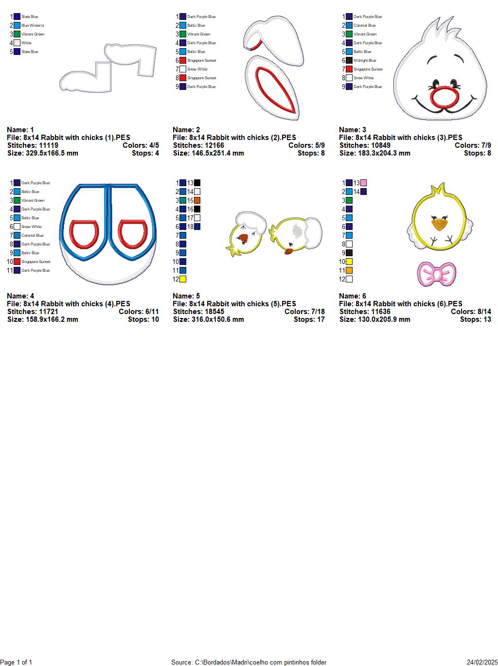 Bunny with Chicks - ITH Project - Machine Embroidery Design