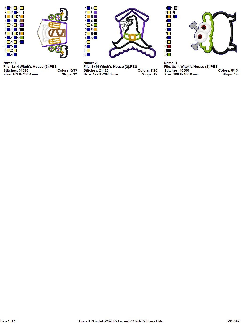 Witch's House - ITH Project - Machine Embroidery Design