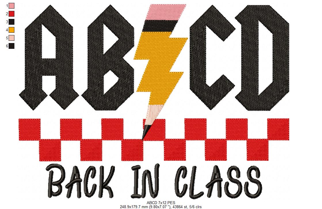 Rock Your School Year ๐ธโ๏ธ Back to Class - Fill Stitch - Machine Embroidery Design