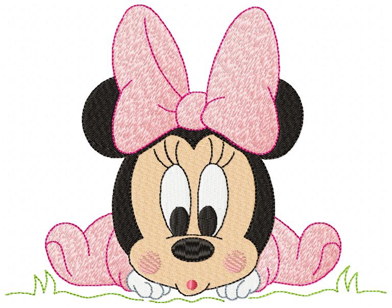 Baby Mouse Blowing - Fill Stitch - Machine Embroidery Design