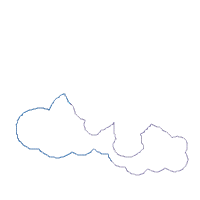 Angel Bear Girl on the Cloud - Aplique - Machine Embroidery Design