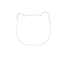 Boho Bear Face with Flowers - Applique - Machine Embroidery Design