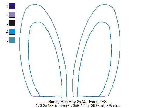 Cute Boy Bunny Candy Bag - ITH Project - Machine Embroidery Design