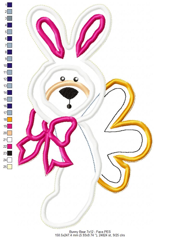 Bunny Bear - ITH Project - Machine Embroidery Design