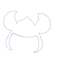 Cute Mouse witth Bow - Applique - Machine Embroidery Design