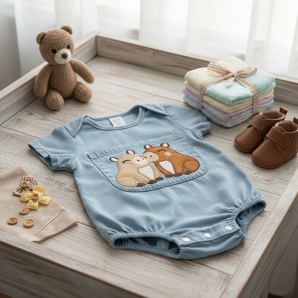 Snuggly Capybaras in Love – Applique – Machine Embroidery Design