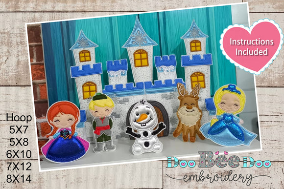 Castle of The Frozen Princesses - ITH Project - Machine Embroidery Design