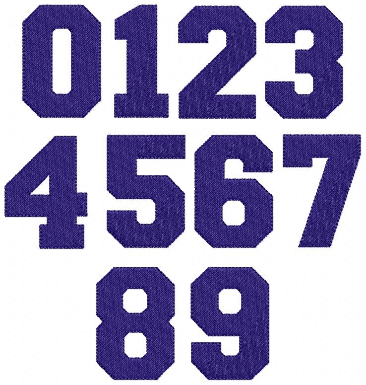 Classic Alphabet & Numbers Set - Fill Stitch - Machine Embroidery Design
