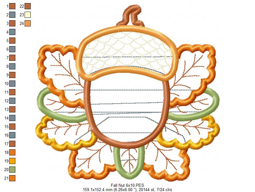 Fall Nut - Applique