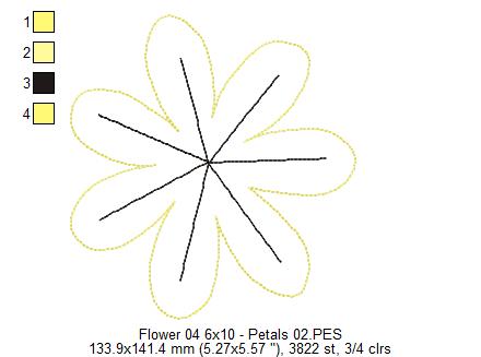 Spring Blue Flower - ITH Project - Machine Embroidery Design