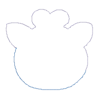 Giraffe Girl Face Tag - ITH Project - Machine Embroidery Design