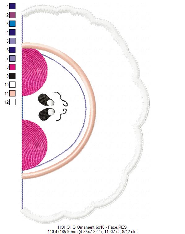 HO HO HO Ornament - ITH Project - Machine Embroidery Design
