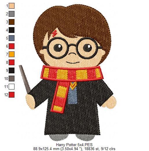 Wizard Boy - Fill Stitch - Machine Embroidery Design