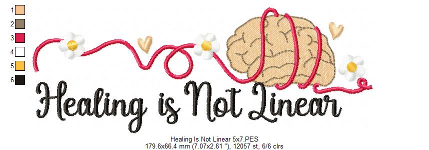 Healing is not Linear - Fill Stitch - Machine Embroidery Design