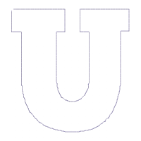 Monogram U Spider Web Letter U - Applique - Machine Embroidery Embroidery