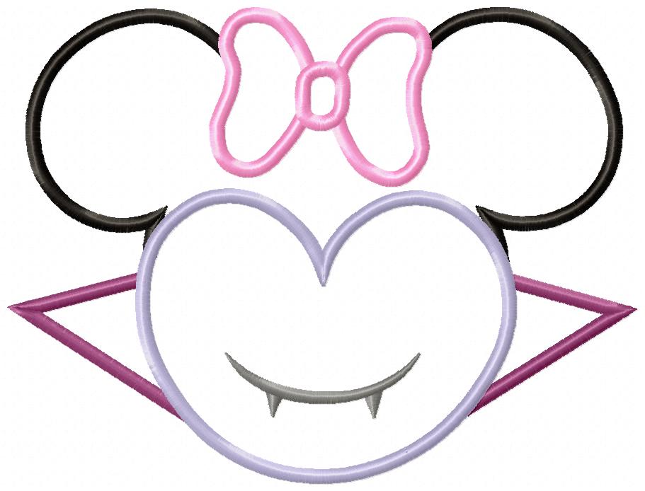 Mouse Ears Girl Dracula - Applique Embroidery