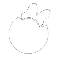 Mouse Girl Frame - Applique - Machine Embroidery Design