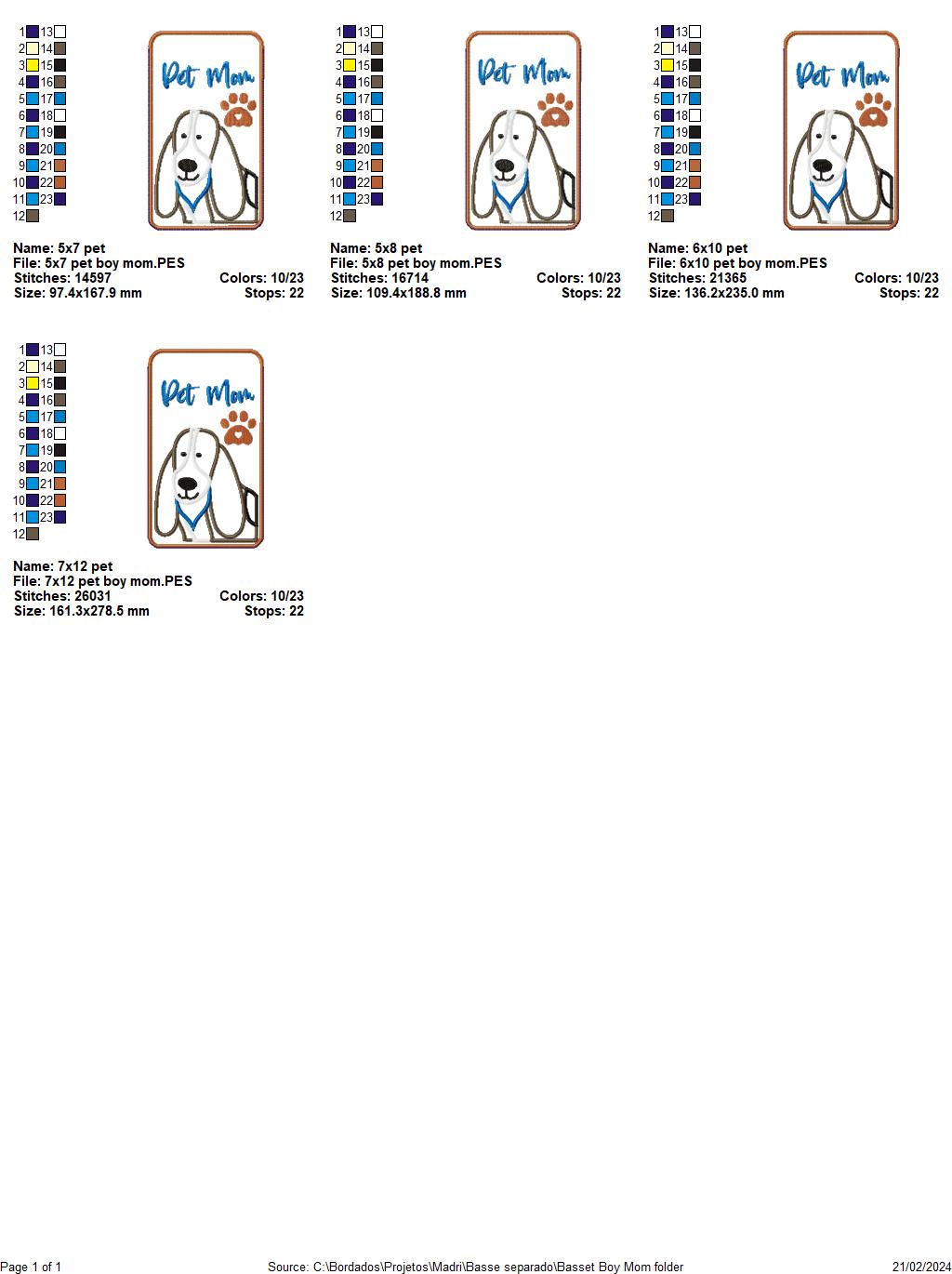 Boy Pet Mom Basse Candy Holder - ITH Project - Machine Embroidery Design