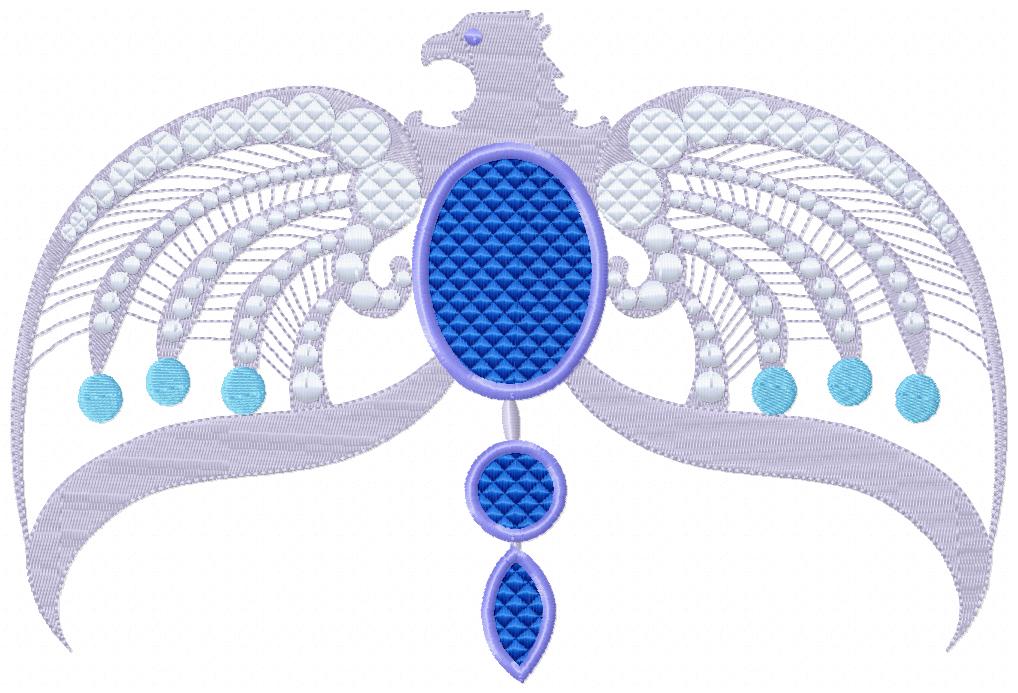 Rowena Ravenclaw Diadem - Fill Stitch Machine Embroidery Design