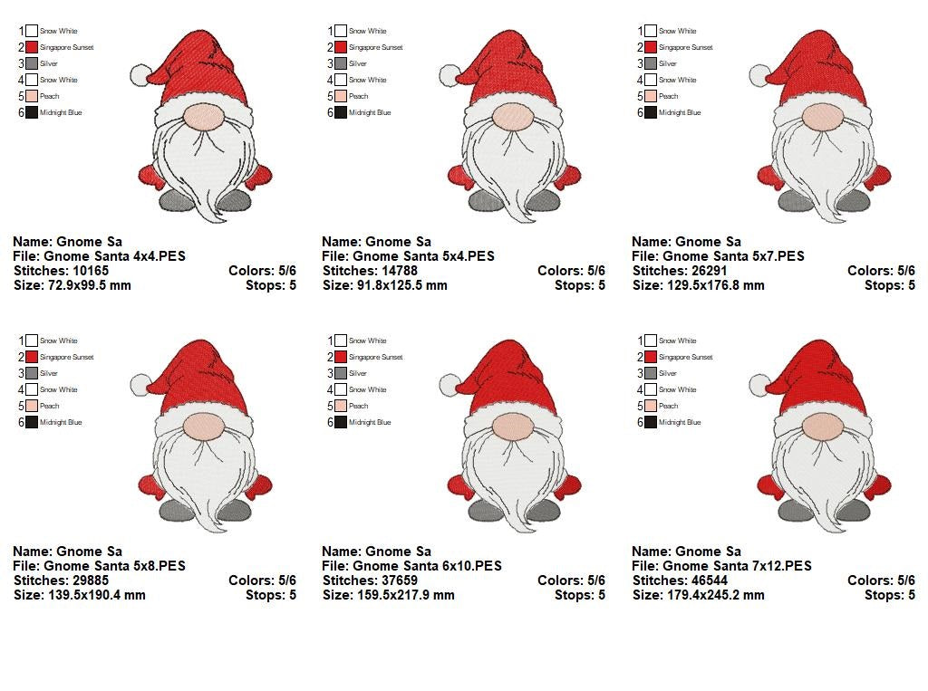 Little Gnome for Christmas π β Fill Stitch - Machine Embroidery Design