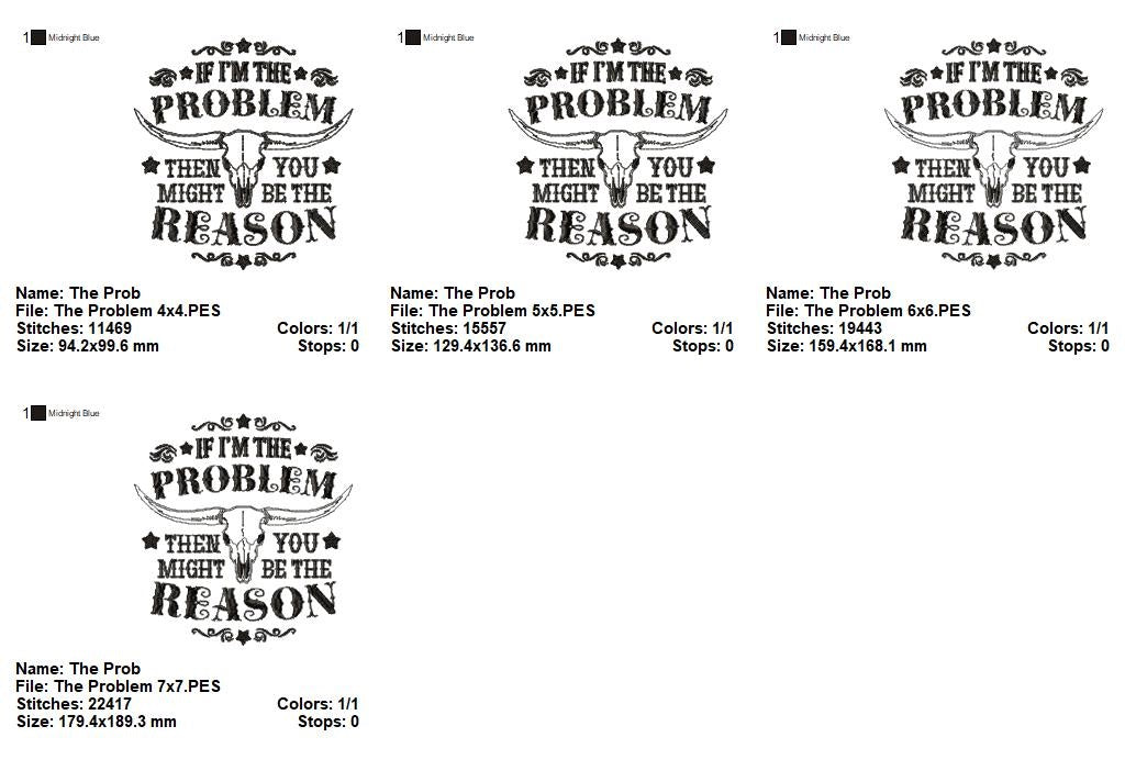 🤠 Western Attitude Quote – Fill Stitch – Machine Embroidery Design