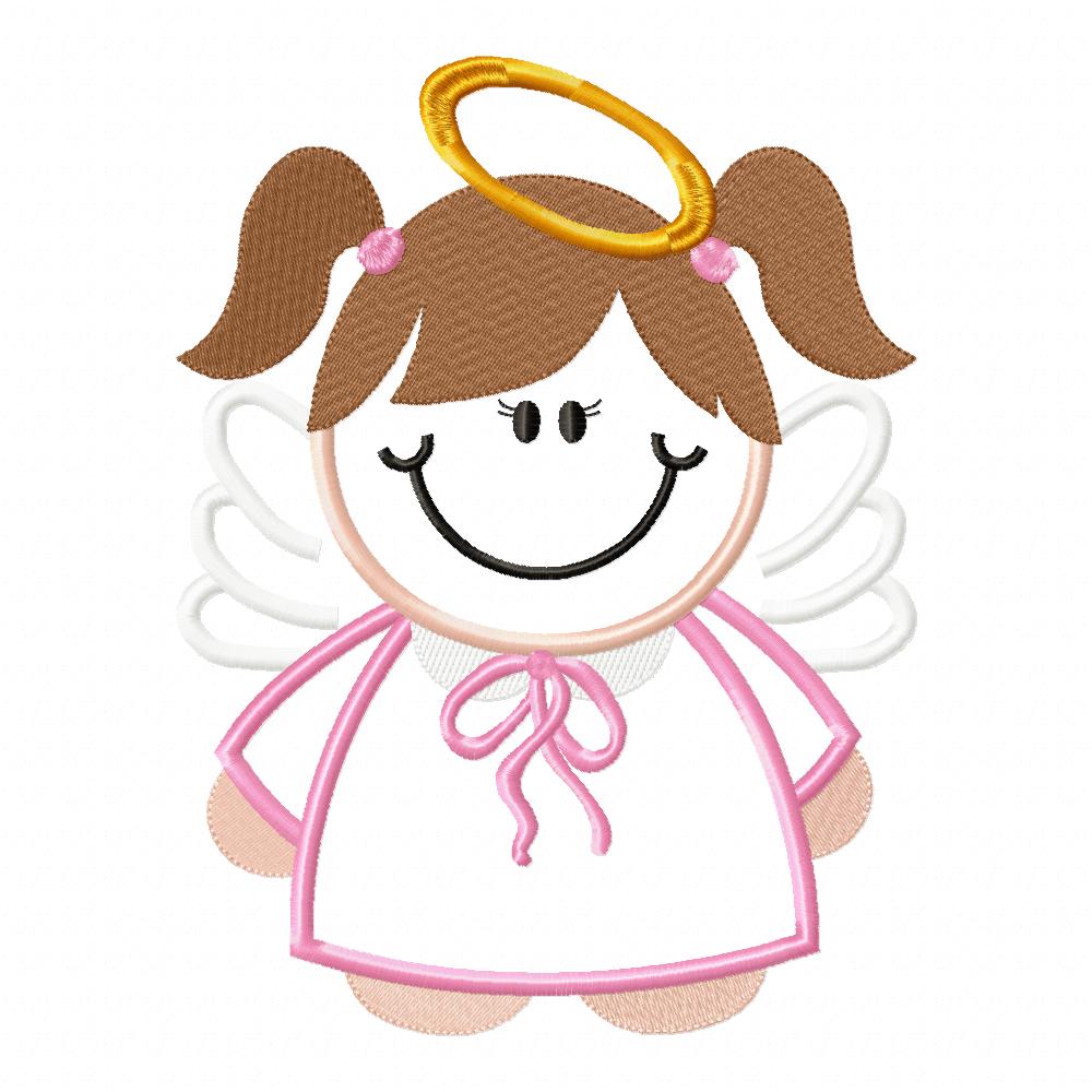 Silly Angel Girl - Applique Embroidery