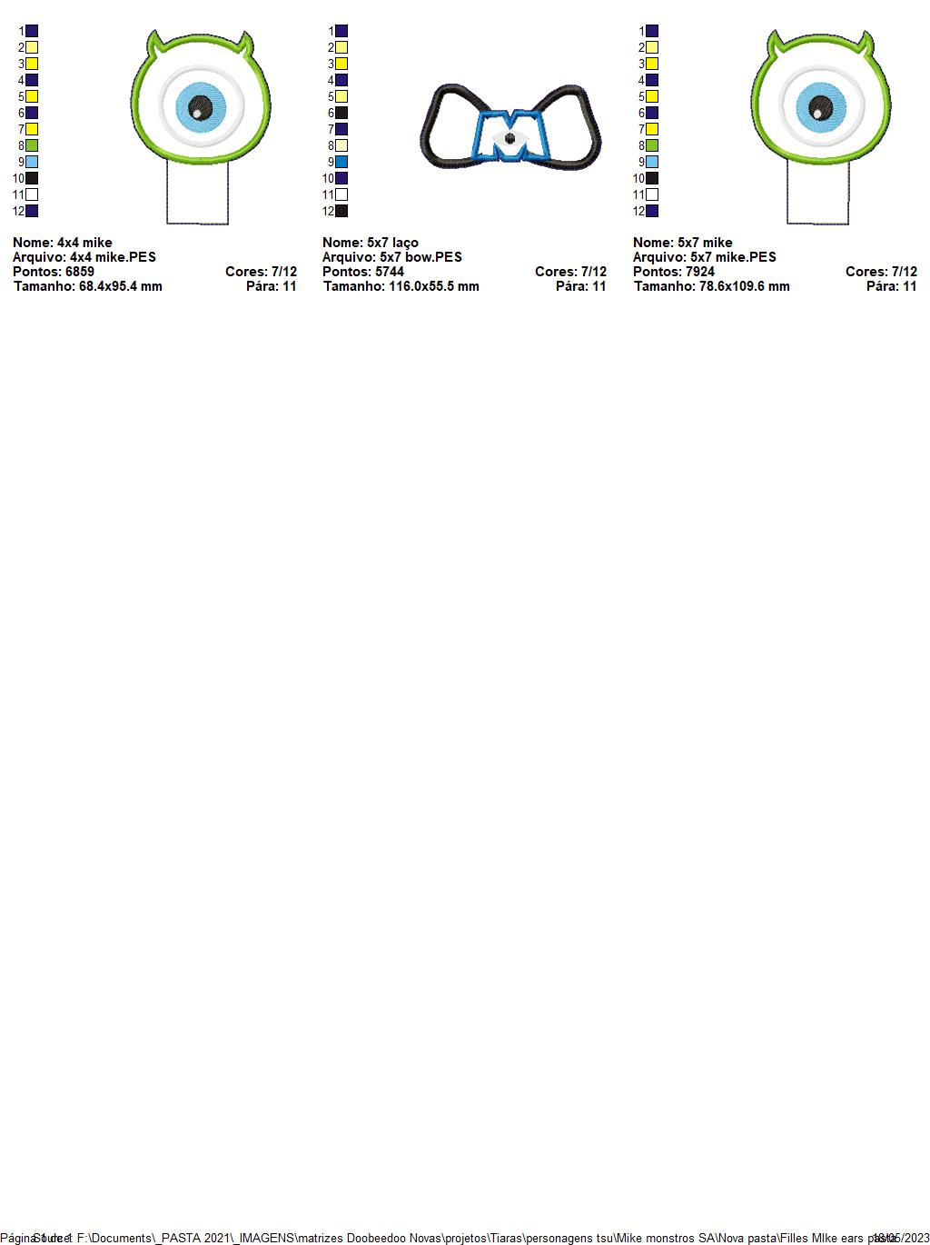 Mike Headband - ITH Project - Machine Embroidery Design