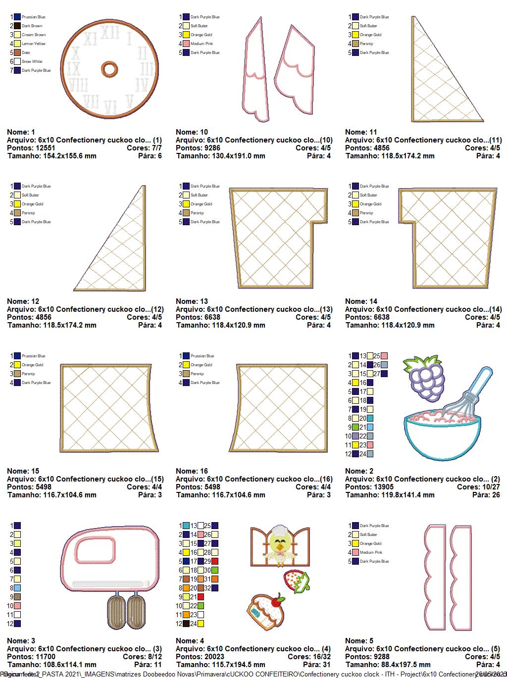 Bakery Cuckoo Clock - ITH Project - Machine Embroidery Design