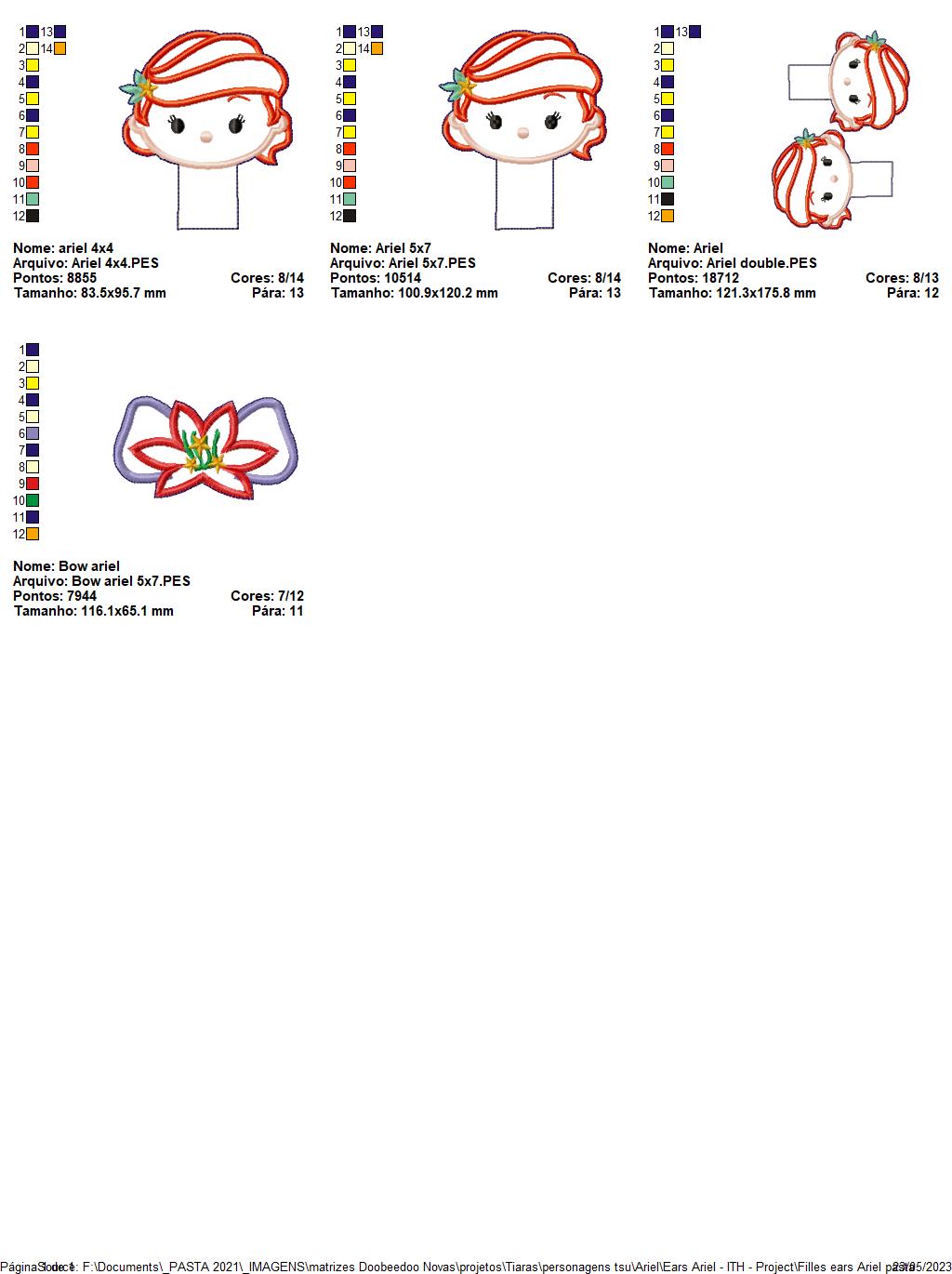 Ariel Ears Headband - ITH Project - Machine Embroidery Design