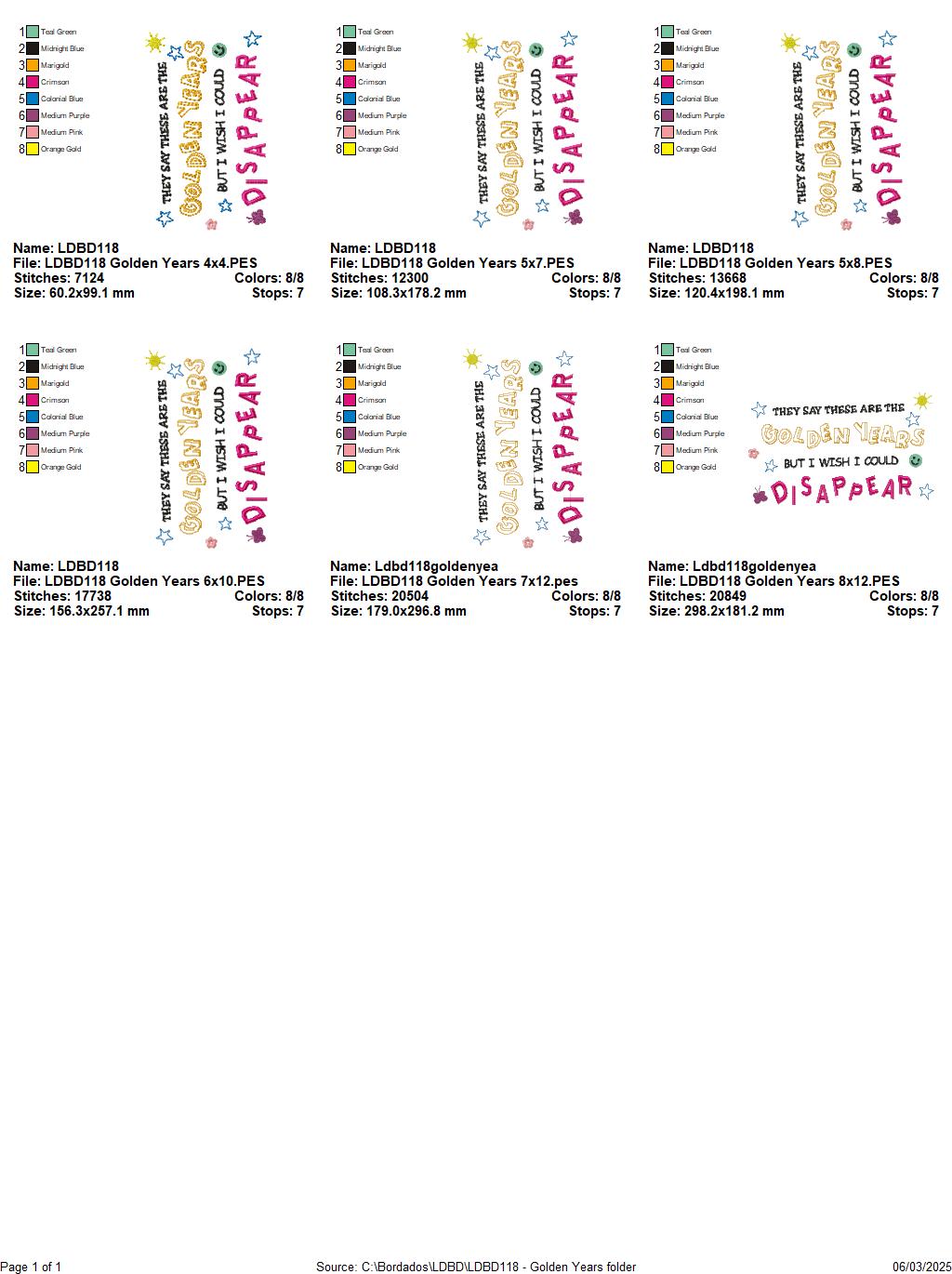 Brutal - Olivia Rodrigo - Fill Stitch - Machine Embroidery Design