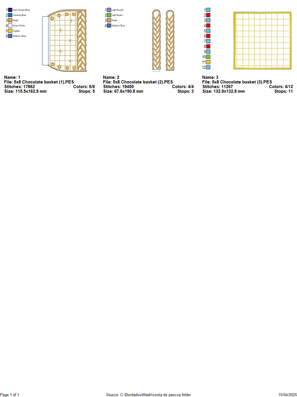 Easter Basket of Joy – ITH Project – Machine Embroidery Design