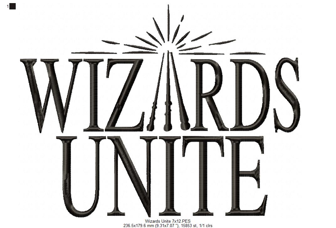 Wizards Unite - Fill Stitch - Machine Embroidery Design