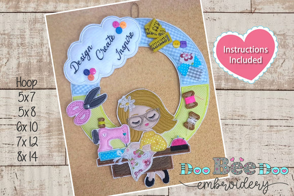 Design, Create and Inspire Wreath - ITH Project - Machine Embroidery Design