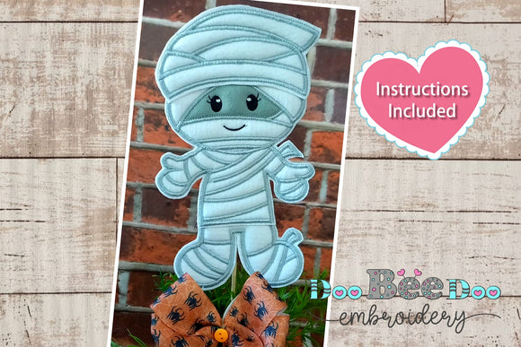 Cute Mummy Boy for Halloween - ITH Project - Machine Embroidery Design