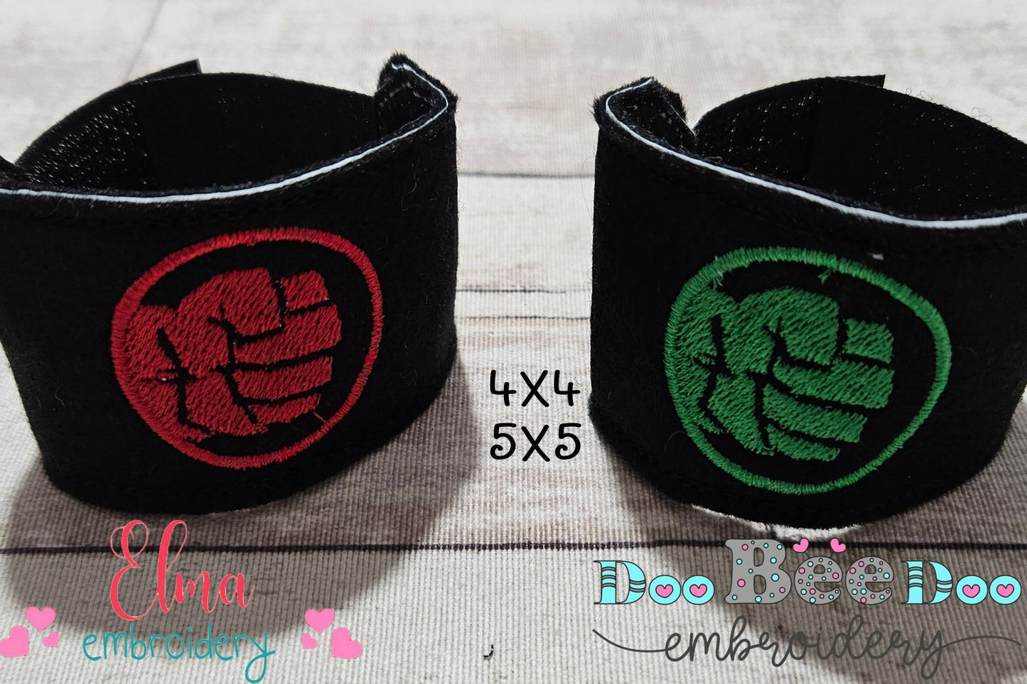 πβ€οΈ Hulk Power Duo Mask & Bracelet β ITH Project β Machine Embroidery Design