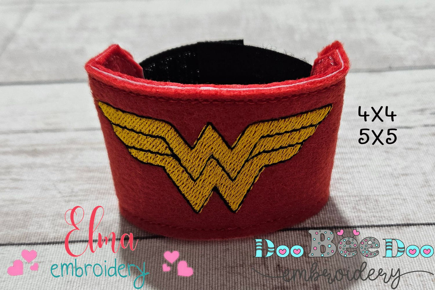 Wonder Woman Power Set ✨ Mask and Bracelet – ITH Project – Machine Embroidery Design