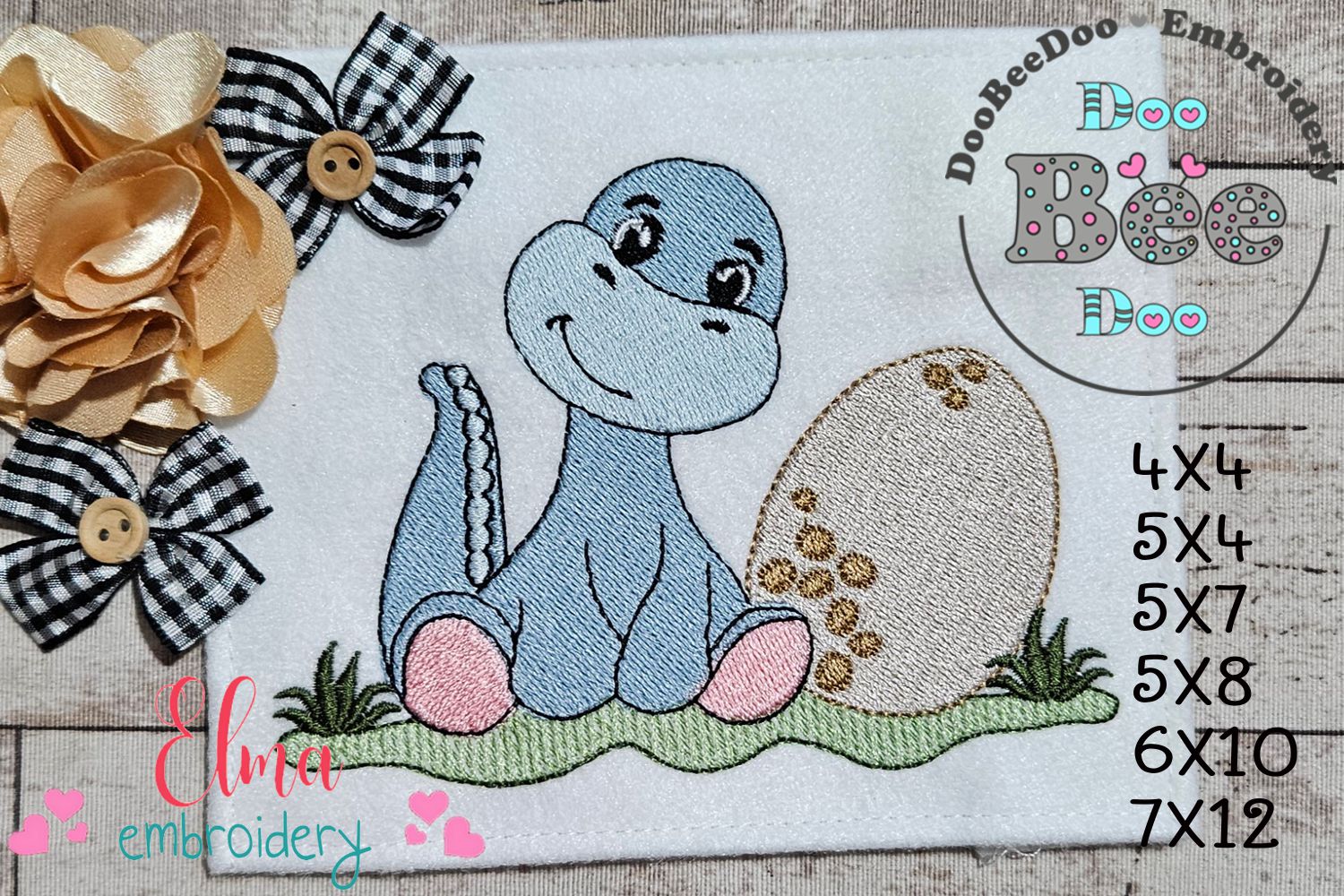 Baby Dino and Egg 🦕 – Fill Stitch - Machine Embroidery Design ...