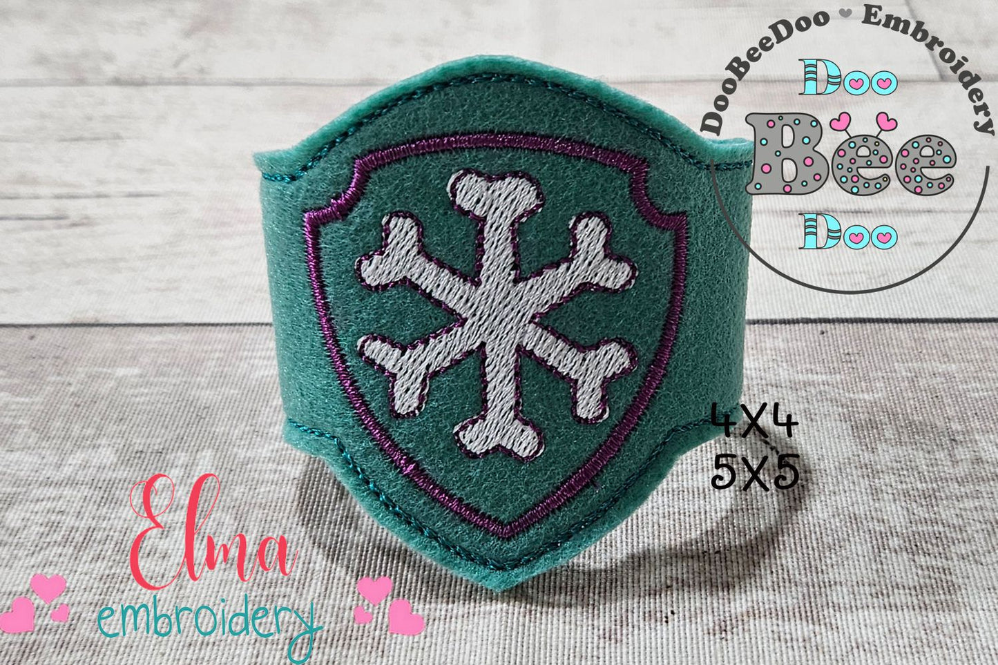 The Mighty Pups Everest Mask and Bracelet ITH Project - Applique - Machine Embroidery Design