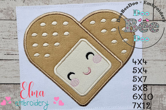 Happy Heart Bandage - Applique Embroidery