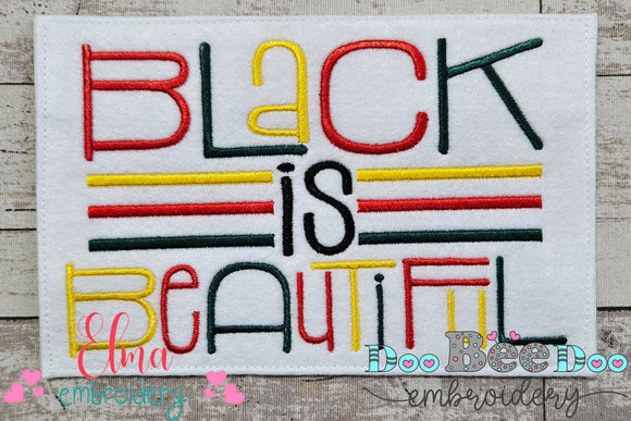 Black is Beautiful - Fill Stitch