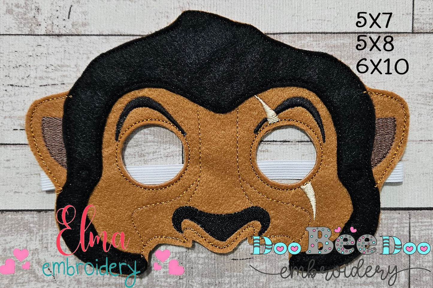 Scar from the Shadows 🦁 – ITH Mask – Machine Embroidery Design