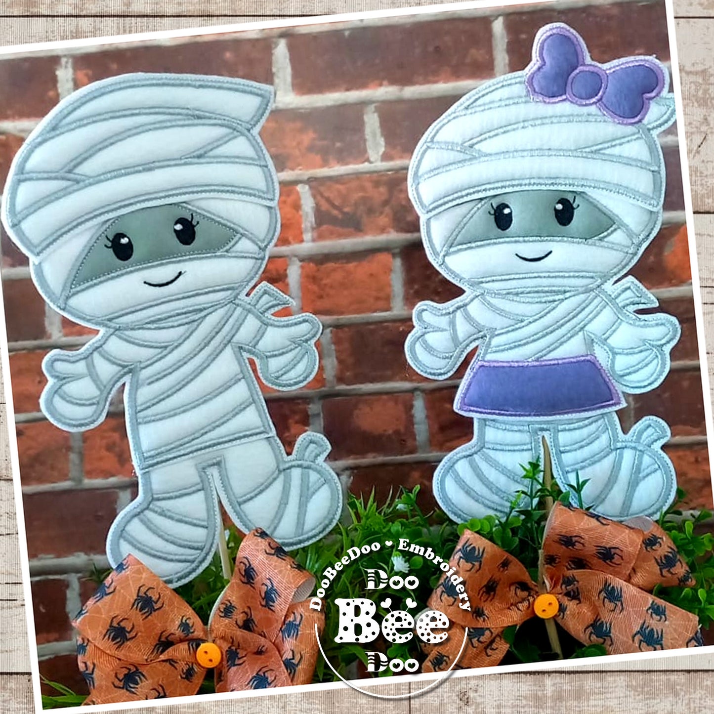 Mummies Kids Halloween Set - ITH Project - Machine Embroidery Design