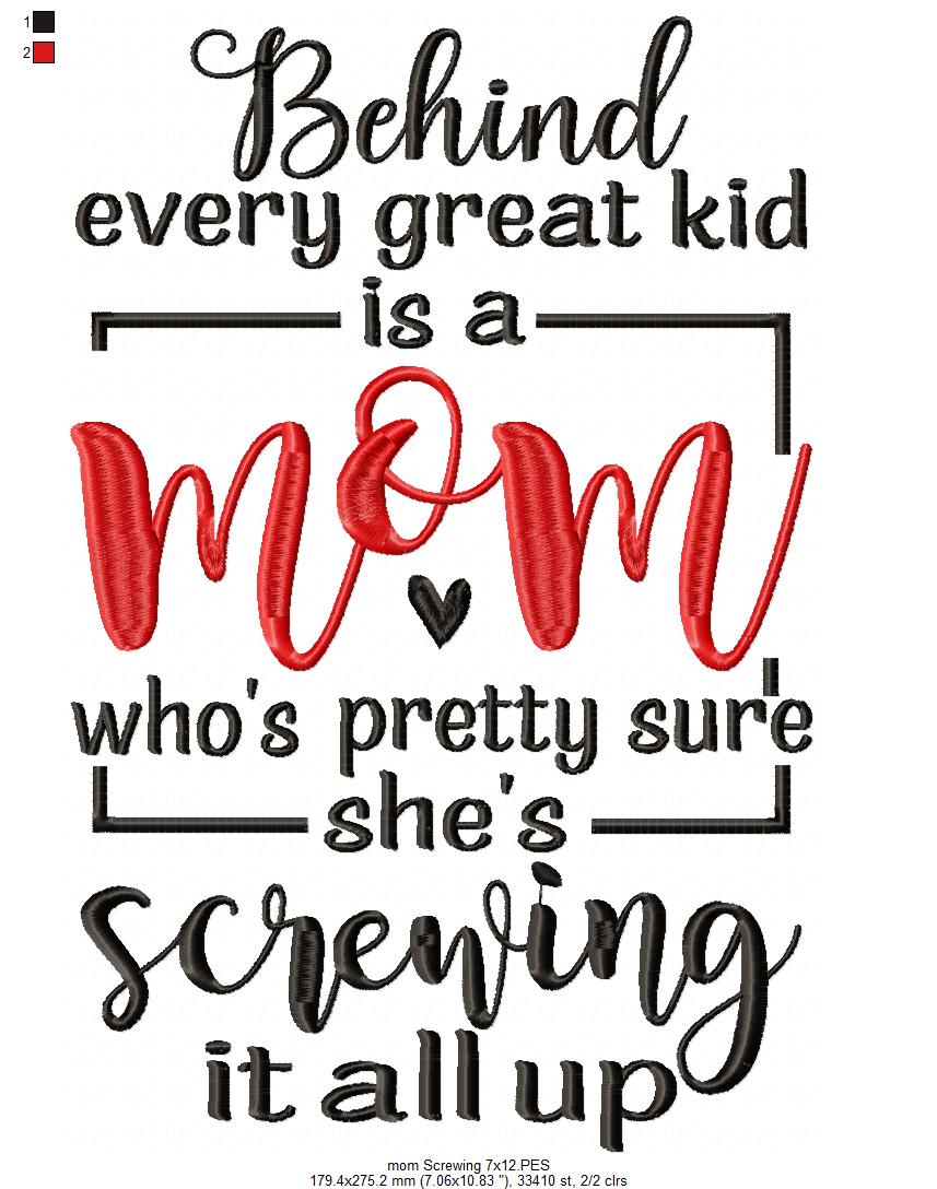 Mom / Mum Sayings - Fill Stitch - Machine Embroidery Design
