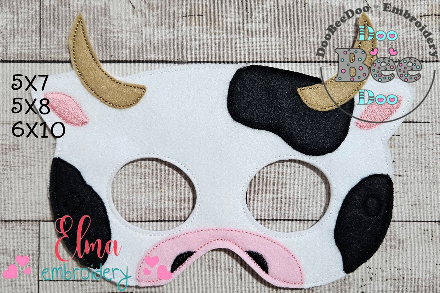 Cow Mask – Appliqué – ITH Project