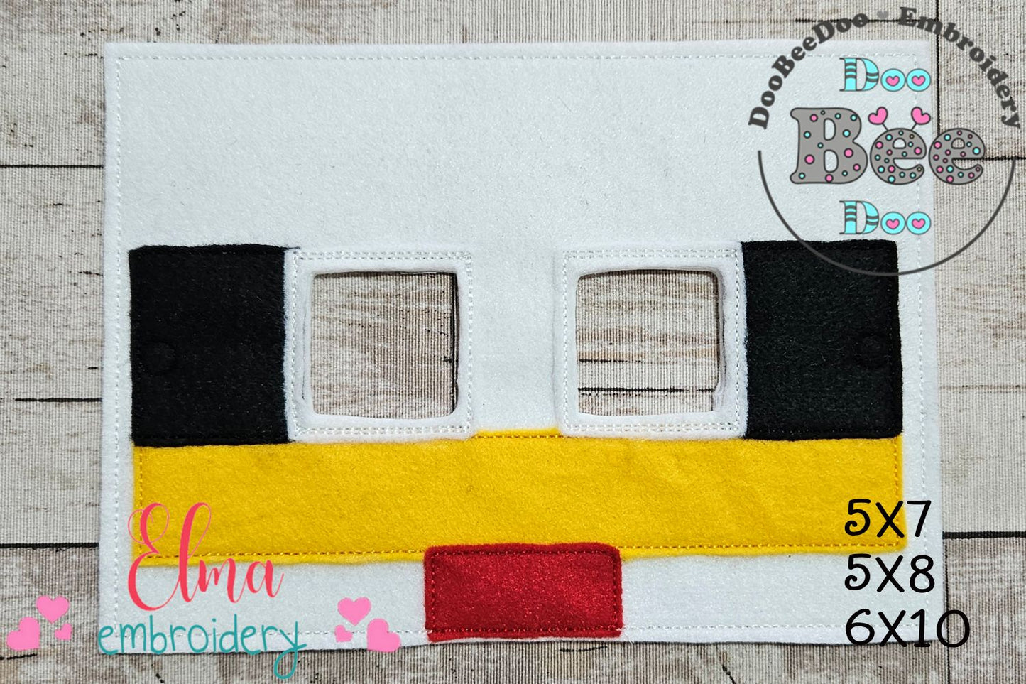 Minecraft Chicken Mask – Appliqué – ITH Project 🧵🎮