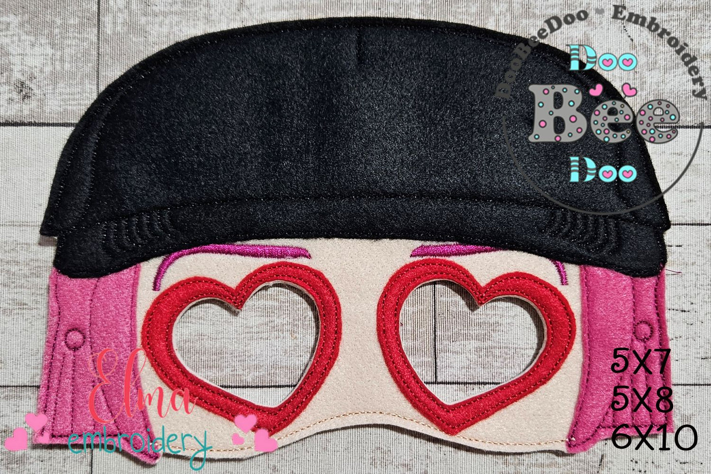 Mira Heart Eyes Mask – Appliqué – ITH Project